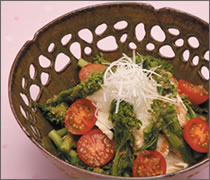 豆腐と菜の花のサラダ